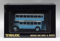TRUX AUSSIE BIG RIGS & BUSES: 1:76 scale Trux Aussie Big Rigs & Buses Series TX3C 1930 Leyland Titan TD1 Double Decker Bus Cronulla Sydney, clear display boxed.