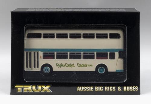 391 · TRUX AUSSIE BIG RIGS & BUSES: 1:76 scale Trux Aussie Big Rigs & Buses Series TX10 1961 Leyland Atlantean PDR1/1 Double Decker Bus Taree NSW, clear display boxed.