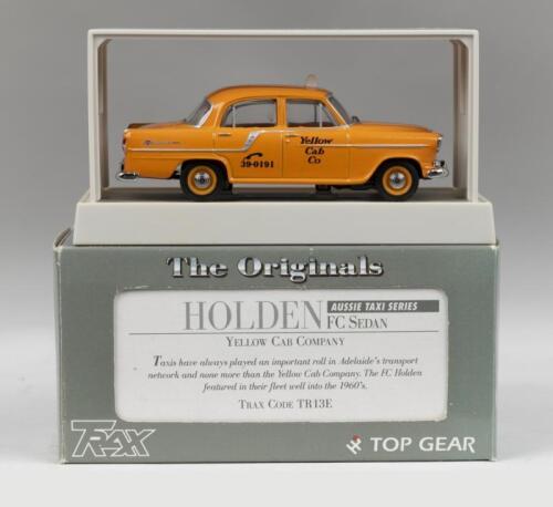 397 · TRAX AUSSIE TAXI SERIES: 1:43 scale Trax Aussie Taxi Series TR13E Yellow Cab Company 1958 Holden FC Sedan, boxed.