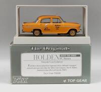 TRAX AUSSIE TAXI SERIES: 1:43 scale Trax Aussie Taxi Series TR13E Yellow Cab Company 1958 Holden FC Sedan, boxed.