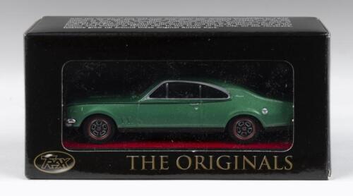 409 · TRAX THE ORIGINALS 1:43 scale Trax The Originals series TR37 Lakeside Green 1970 Holden HG Monaro GTS-350 Coupe, clear display boxed.
