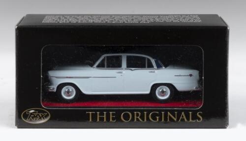 415 · TRAX THE ORIGINALS 1:43 scale Trax The Originals series TR40 Elk Blue and Teal Blue 1956 Holden FE Special Sedan, clear display boxed.