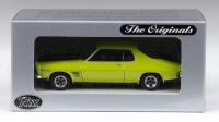 TRAX THE ORIGINALS 1:43 scale Trax The Originals series TR18E Barbados Green with Black bonnet and boot stripes 1971 Holden HQ Monaro GTS 350 Coupe, clear display boxed.