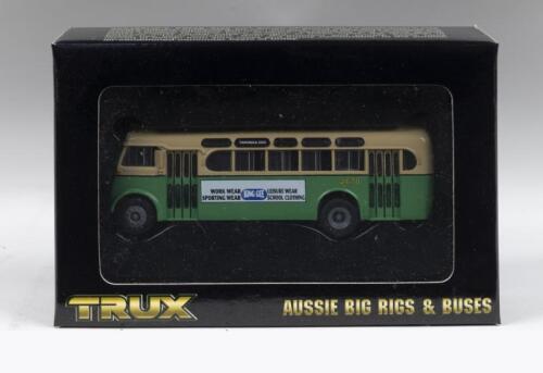 459 · TRUX AUSSIE BIG RIGS & BUSES: 1:76 scale Trux Aussie Big Rigs & Buses Series TX1 1953 Daimler CV Single Decker Bus Taronga Park Zoo Sydney, clear display boxed.
