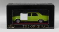 TRAX AUSTRALIAN MOTORING LEGENDS: 1:43 scale Trax Australian Motoring Legends Originals series TR42B Hairy Lime 1973 Leyland P76 Super Sedan, custom display boxed.