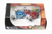 HOT WHEELS GASSERS: Set of 2 1:64 scale Hot Wheels Limited Edition Classical Gassers, being Henry J & Austin Coupes, display boxed.