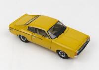 CHRYSLER: 1:24 scale Trax 1973 VJ Valiant Charger 770, Sunfire Yellow with Beige interior, one of a limited run of 1500, in fitted box.