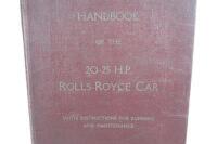 ROLLS-ROYCE HANDBOOK: 'Rolls-Royce 20 -25 H.P Car Handbook No.XV. - 2