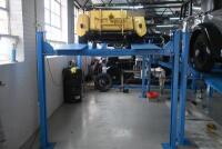 HOIST: A four post 240v hydraulic&nbsp;vehicle hoist 3600kg load capacity, complete with approach ramps and moving dollies. [Location: Mount Waverley] - 6