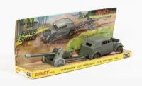 VW K.D.F.: A original Dinky Toys Volkswagen&nbsp;K.D.F. with 50 m.m&nbsp;P.A.K. Anti-Tank gun No. 617, within original box and display card - 3