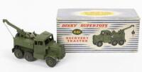 RECOVERY TRACTOR: A Dinky Supertoys No. 661 Recovery Tractor Scammel 6-wheel Military break&nbsp;down vehicle, within original box stamped with 8 9 57