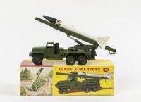 MISSILE LAUNCHER: A Dinky Supertoys No. 665 Honest John Missile Launcher, within original box made in England by Meccano&nbsp;Ltd