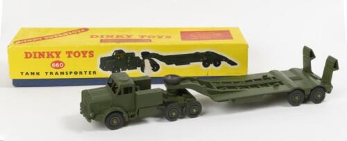 TANK TRANSPORTER: A Superb Dinky Supertoys No. 660 Tank Transporter ,within original Box made in England by Meccano Ltd