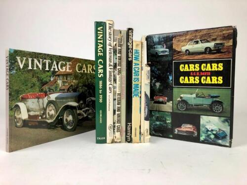 VINTAGE CAR: A group of hardcover books detailing vintage cars