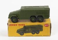 COMMAND VEHICLE: A Dinky Toys No. 677 Armoured Command Vehicle, within original box, made in England by Meccano Ltd