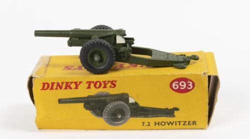 HOWITZER: A Dinky Toys No. 693 7.2 Howitzer, in original box made in England by Meccano Ltd