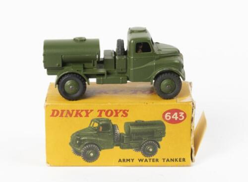 WATER TANK: A Dinky Toys No. 643 Army Water Tanker, in original box made in England by Meccano Ltd