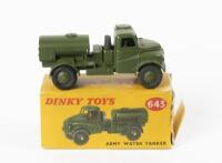 WATER TANK: A Dinky Toys No. 643 Army Water Tanker, in original box made in England by Meccano Ltd