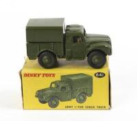 CARGO TRUCK: A Dinky Toys No.641 Army 1-Ton Cargo Truck with original box, made in England by Meccano Ltd