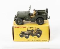 WILLYS JEEP: A Dinky Toys No.816 Jeep Hotchkiss Willys, within original box, made in France by Meccano&nbsp;Ltd