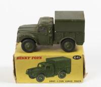 ARMY CARGO TRUCK: A Dinky Toys No. 641 Army I-Ton Cargo Truck, in original box made in England by Meccano Ltd