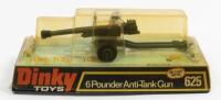 ANTI-TANK GUN: A Dinky Toys No. 625 6 Pounder Anti-Tank Gun, within original plastic bubble packaging made in England by Meccano Ltd&nbsp;