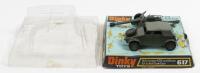 VOLKSWAGEN KDF/ANTI-TANK GUN: A Dinky Toys No. 617 Volkswagen KDF and 50mm P.A.K Anti-Tank Gun with plastic bullets, in original plastic bubble packaging made in England by Meccano Ltd