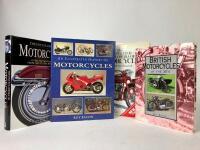 MOTORCYCLES: Four hardcover books detailing motorcycles