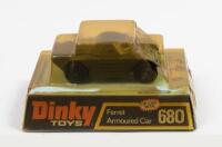 ARMOURED CAR: A Dinky Toys No. 680 Ferret Armoured Car, within original plastic bubble packaging made in England by Meccano Ltd - 2