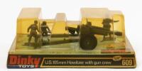 HOWITZER GUN CREW: A Dinky Toys No. 609 U.S.105mm Howitzer with gun crew, also with plastic missiles,&nbsp;in original plastic bubble packaging - 2