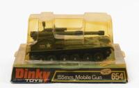 MOBILE GUN: A Dinky Toys No. 654 155mm. Mobile Gun Tank, complete with plastic missiles within original plastic bubble packaging, made in England by Meccano Ltd - 2
