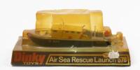 RESCUE BOAT: A Dinky Toys No. 678 Air Sea Rescue Launch Boat in RAF livery within original plastic bubble packaging, made in England by Meccano Ltd