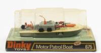 PATROL BOAT: A Dinky Toys No. 675 Motor Control Boat, in original plastic bubble packaging made in England by Meccano Ltd