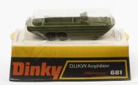 AMPHIBIAN: A Dinky Toys No. 681 D.U.K.W Amphibian with Speedwheels, in original plastic bubble packaging made in England