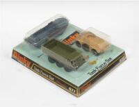 TASK FORCE SET: A Dinky Toys No. 677 Task Force Set comprising of three vehicles, D.U.K.W Amphibian, Ferret Armoured Car & Stalwart Load Carrier, within original plastic packaging