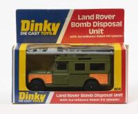 LAND ROVER: A 1976 Dinky Toys No. 604 Land Rover Bomb Disposal Unit with unbuilt plastic surveillance robot kit, model within original packaging