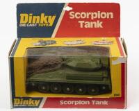 SCORPION TANK: A Dinky Toys No. 690 Scorpion Tank with camouflage net, Made in England by Meccano Ltd
