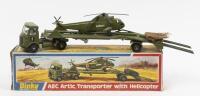TRANSPORTER WITH HELICOPTER: A Dinky Toys No. 618 AEC Artic,&nbsp;transporter With Helicopter, within original box made in England by Meccano&nbsp;Ltd
