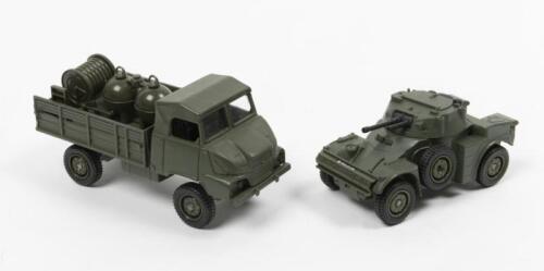 SOLIDO: A collection of two Solido models including a Panhard AML and Simca-Unic S.U.M.B 4x4, made in France
