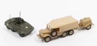 SOLIDO: A collection of two&nbsp;Solido&nbsp;models including a Dodge 6x6 with Water Tank and a Combat Car M-20, made in France&nbsp;