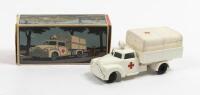 ARMY CROSS CAR: A Tekno No. 952 Dodge Army Red Cross car in white, red cross stickers to side and fabric canopy, with original box