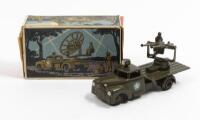 ANTI-AIRCRAFT TRUCK: A Tekno No. 953 Army Truck Anti Aircraft Dodge, complete with gunner to rear with seated figure, within original box