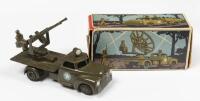 ANTI AIRCRAFT GUN: A c1950s Tekno No. 953 Dodge with Anti Air Craft Gun within incorrect numbered Tekno No. 951 original box