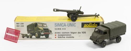 SIMCA-UNIC: A Solido No. 235/239 Simca-Unic and Canon De 105, in original box made in France
