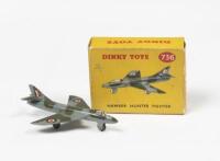 HAWKER HUNTER: A Dinky Toys No. 736 Hawker Hunter Fighter, in original box made in England by Meccano Ltd&nbsp;