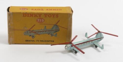 BRISTOL HELICOPTER: A Dinky Toys No. 715 Bristol 173 Helicopter, in original box made in England by Meccano Ltd
