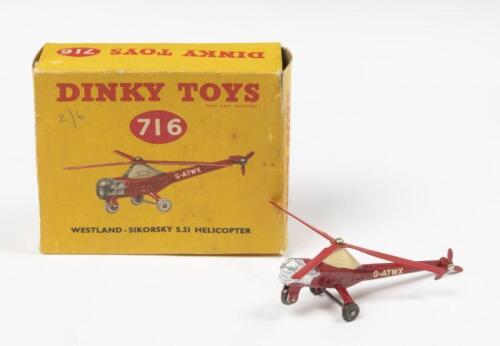 WESTLAND HELICOPTER: A Dinky Toys No. 716 Westland-Sikorsky S.51 Helicopter, in original box made in England by Meccano Ltd