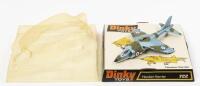 HAWKER HARRIER: A Dinky Toys No. 722 Hawker Harrier, in original plastic bubble packaging made in England by Meccano Ltd&nbsp;