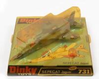 S.E.P.E.C.A.T: A Dinky Toys No. 731 S.E.P.E.C.A.T. Jaguar, within original plastic bubble packaging made in England by Meccano Ltd