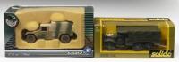 SOLIDO: Two&nbsp;Solido&nbsp;Military&nbsp;Models&nbsp;No. 242 Dodge 6x6&nbsp;and a Humvee Bache, in original boxes